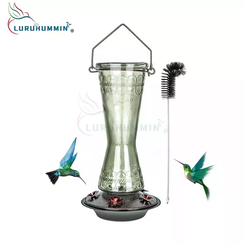 Alimentadores de colibri de vidro soprado